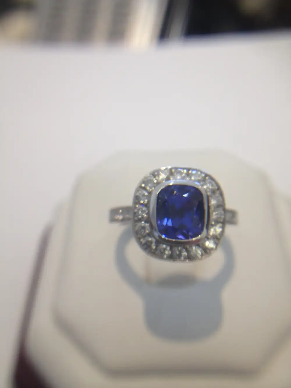Custom gold ring in progress at the atelier
